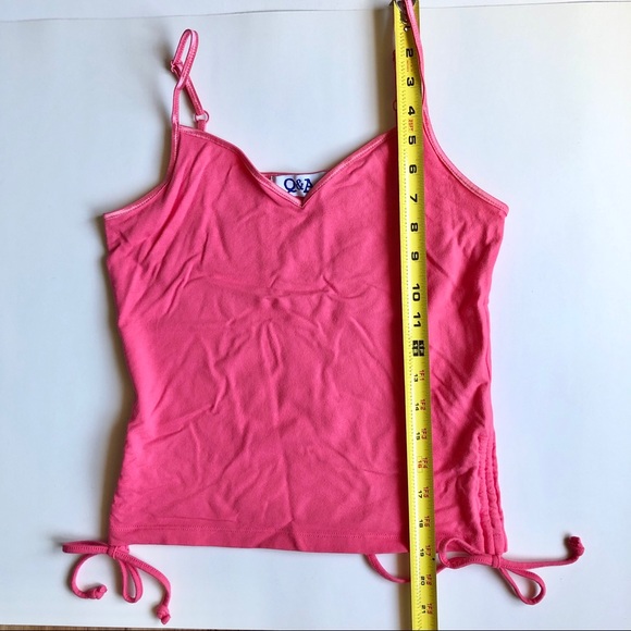 Q & A Tank Top Cropped Medium Pink Juniors - Picture 8 of 14